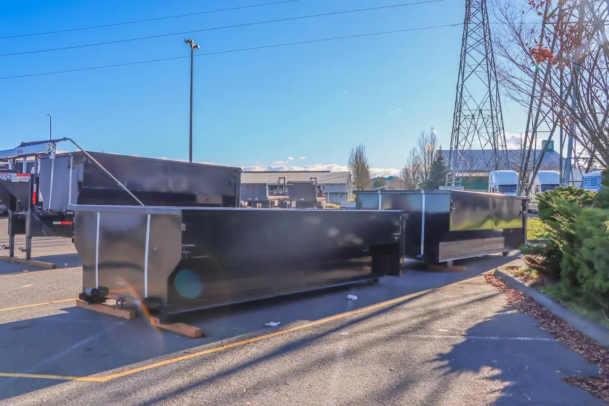 Roll-off dumpster ready for waste disposal at job site for Construction Dumpster Rental in Hayden